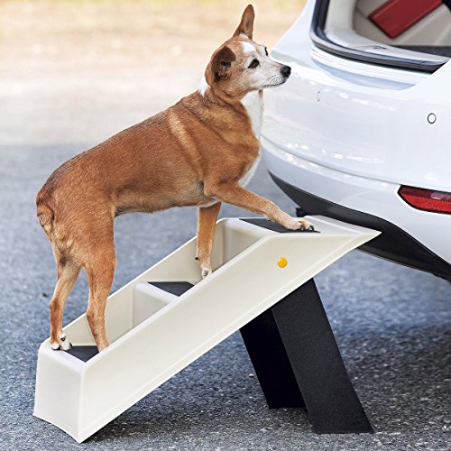 TRI Hunde-Treppe, klappbare Hunderampe Tiertreppe Katzentreppe Einsteighilfe für Hunde mit Gelenkproblemen