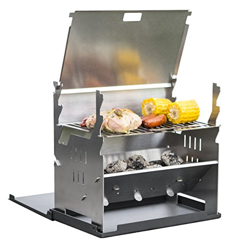 FENNEK GRILL, Tablet Grill, Laptop Grill, Holzkohle Grill, Outdoor Grill, Mobiler Grill, Camping Grill, Picknick Grill, Notebook Grill, Grill to go