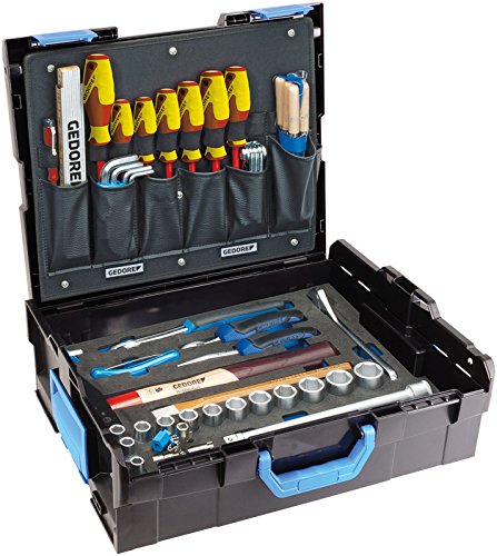 GEDORE L-BOXX 136 - 58 teilig / Großes Hand- bzw. Heimwerker Werkzeugset mit Check-Tool-Einlage / VDE Werkzeugset / Profi Werkzeuge für jede Gelegenheit