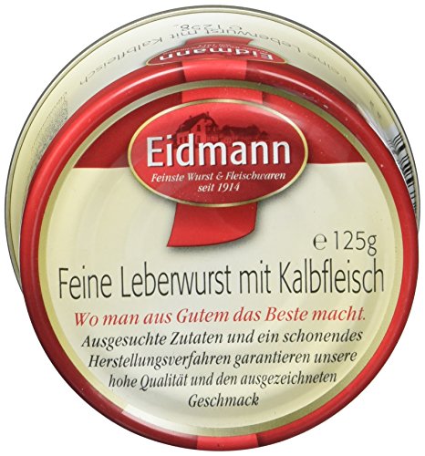 Eidmann Kalbfleisch-Leberwurst, 12er Pack (12 x 125 g)
