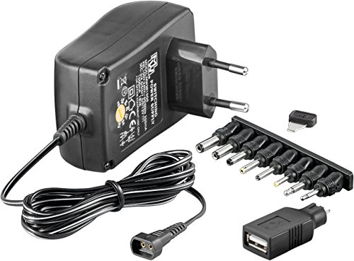 Universal Netzteil 1500mA 3V / 4,5V / 5V / 6V / 7,5V / 9V / 12V inkl. 8 Adapterstecker plus USB