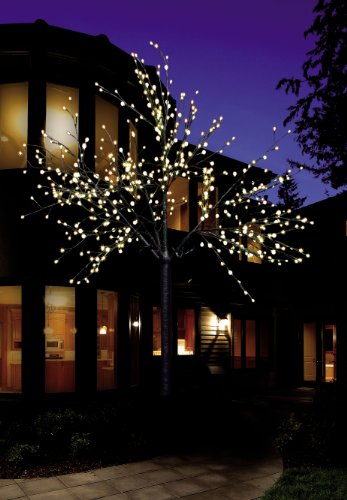 LED Lichterbaum mit 500 LEDs beleuchtet, 220 cm hoch, Warm-Weiß, Lichterzweig Lichterkette Weihnachtsbaum LED-Baum für Innen- und Außen