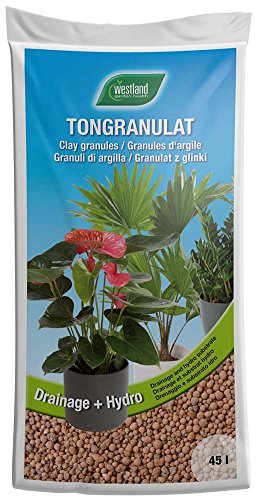 Westland Ton-Granulat für alle Topfpflanzen, Grün- und Blühpflanzen, Ton-Farbe, 45 Liter