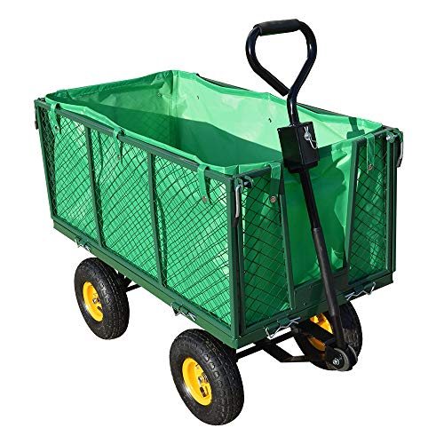HENGMEI Bollerwagen Gartenwagen Handwagen Transportwagen 500kg belastbar für Gärten (Modell B)