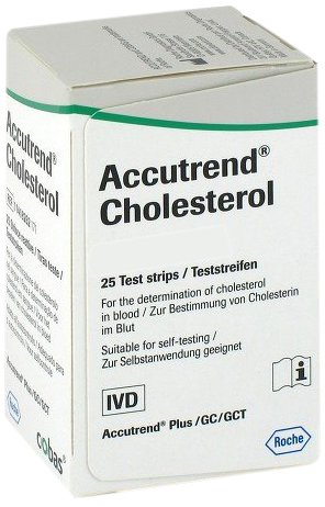 Accutrend Cholesterol Teststreifen, 25 St.