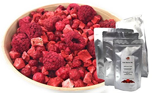 TALI Rote Beeren Mix 175 g - Gefriergetrocknete Früchte (Erdbeeren, Himbeeren, Johannisbeeren)