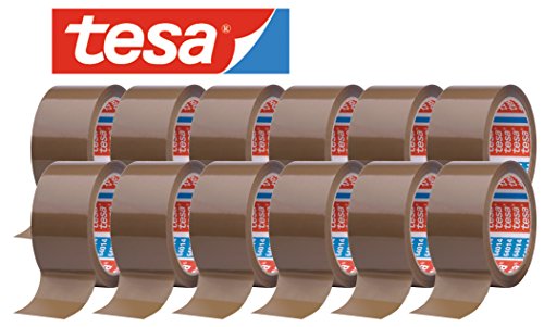 tesa Klebeband / Paketband, 66 m x 50 mm (Braun, 12 Rollen)