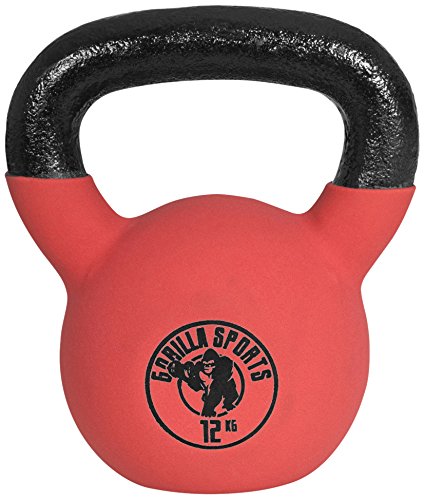 Gorilla Sports Kettlebell Red Rubber, 12kg, 10000491;3