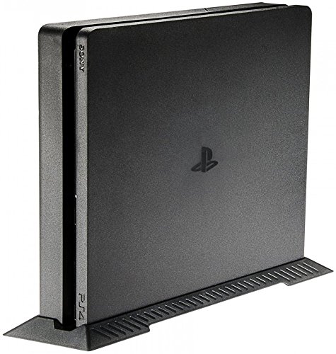 LeSB Playstation4 PS4 Slim Standfuß Vertical Stand für PlayStation 4 Slim, mit Stabiler Fuß und Lüftungsschlitzes Design zur sichere Aufbewahrung der Konsole(Schwarz)