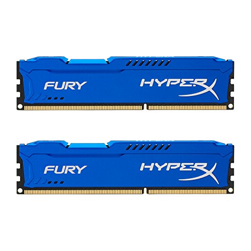 HyperX Fury HX316C10FK2/16 Arbeitsspeicher 16GB (1600MHz, CL10, 2x 8GB) DDR3-RAM Kit blau