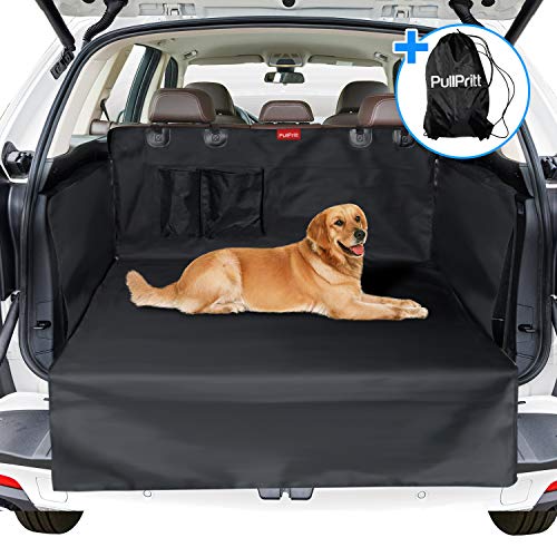 PullPritt Auto Kofferraumschutz, Wasserdicht Autoschondecke Mit 2 Taschen Super Weich Rutschfest Hund Sitzbezug für alle Automodell