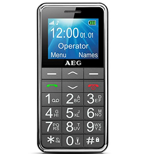 Mobiltelefon | AEG Voxtel M250 Senioren-Handy mit großen Tasten und ohne Vertrag | Mit Notruf-Knopf und Taschenlampe