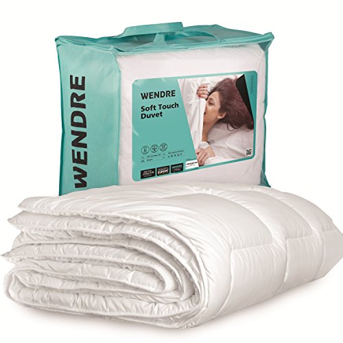 Wendre Premium Bettdecke Flauschige, Weiche & Warme Decke | Ideal für Allergiker | Waschmaschinenfest | Mikrofaser Bezug | 135x200 - Double/Full Size | Weiß