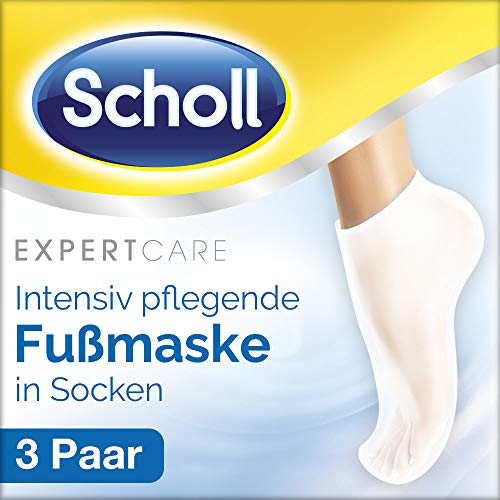 Scholl Expertcare Fußmaske - feuchtigkeitsspendende Fußmaske in Socken für Ihre Fußpflege-Routine zuhause - Multipack mit 3 Paar