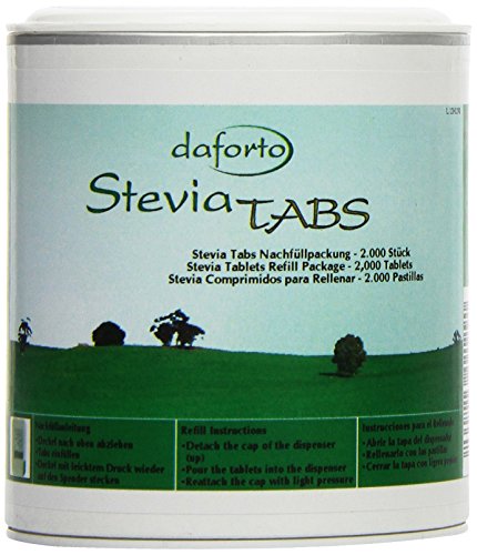 Daforto Stevia Tabs Nachfüllpackung, 2000 Stück, 1er Pack (1 x 120 g)