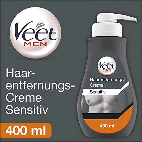 Veet Men Haarentfernungscreme - schnelle und effektive Haarentfernung für Männer in nur 5-10 Minuten - 400 ml