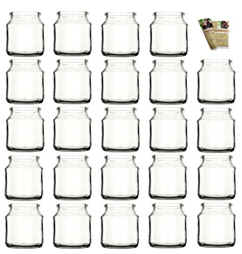 gouveo 24er Set Teelichtgläser Rondo und 28-seitige Flaschendiscount-Rezeptbroschüre Windlichter, Windlichthalter, Vase