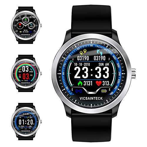 Smartwatch, Fitness Armband Sportuhr Smart Watch Mit Pulsmesser Schlafmonitor Schrittzähler Armbanduhr mit iOS Android für Kinder Damen Herren zum Laufen, Wandern und Klettern