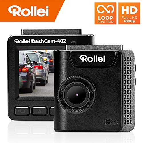 Rollei Dashcam 402 mit GPS und G-Sensor | Rechtskonforme Autokamera vorne | 1080p Full-HD | Auto-Kamera zur Überwachung und Parküberwachung | Dash Cam Video-Registrator mit Loop Funktion