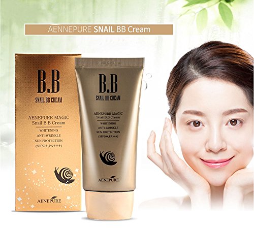Aenepure Snail Bb Cream Spf50+, Pa +++ / Whitening, Anti-Wrinkle, Sun Protection / Korean Cosmetics