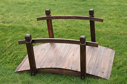Gartenbrücke aus Holz, 1 m breit