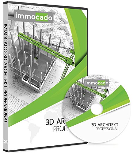 Immocado 3D Architekt Professional - 3D Hausplaner Architektur Software / 2D Grundriss Programm mit Hausplaner, Einrichtungsplaner, Raumplaner, Gartenplaner, Wohnungsplaner, Küchenplaner, Badplaner und Geländemodellierung