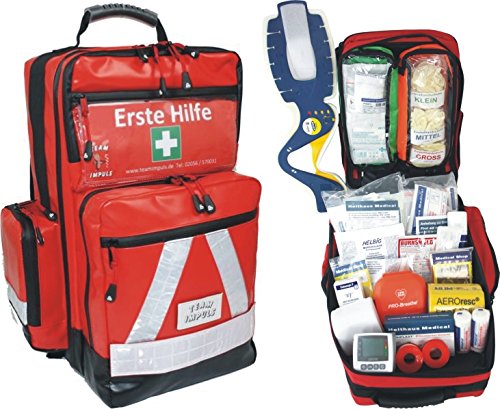 Erste Hilfe Notfallrucksack für Sportvereine, Freizeit & Event - Planenmaterial mit Waterstop System