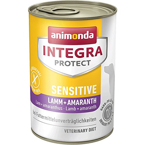 animonda Integra Protect Sensitive mit Lamm und Amaranth | Diät Hundefutter | Nassfutter bei Futtermittelallergie (6 x 400 g)