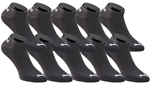 Puma Sneakers Socken Sportsocken 10-Paar-Pack Unisex - Black - Gr. 39-42