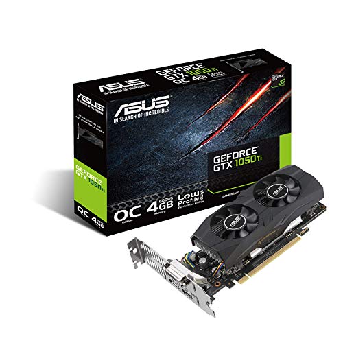 Asus GeForce GTX1050TI-O4G-LP-BRK Gaming Nvidia Grafikkarte (PCIe 3.0, 4GB DDR5 Speicher, DVI, HDMI, DisplayPort)