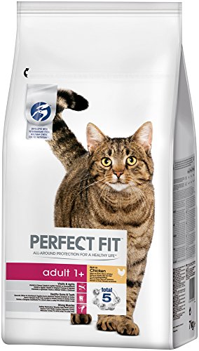 Perfect Fit Katzen-/Trockenfutter Adult 1+ für Erwachsene Katzen Adult Reich an Huhn, 1 Beutel (7 kg)