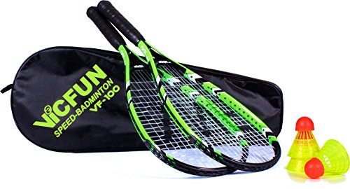 VICFUN Speed Badminton Set Vicfun Speed Badminton 100 Set, schwarz/grün, 868/0/0