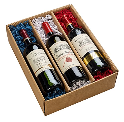 Weinpräsent Geschenkset'Weine aus Bordeaux' trocken (3 x 0.75 l)