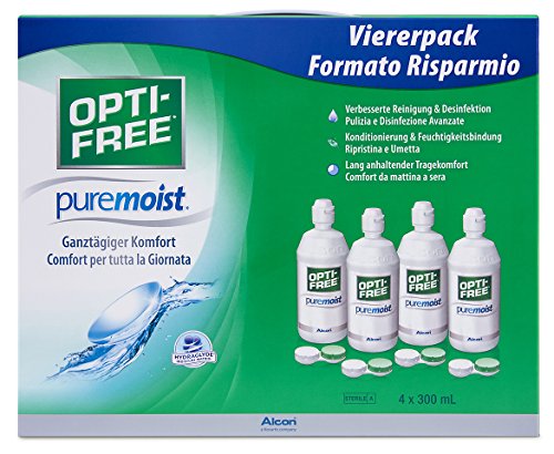 Opti-Free PureMoist, Kontaktlinsen-Pflegemittel, Systempack, 4 x 300 ml