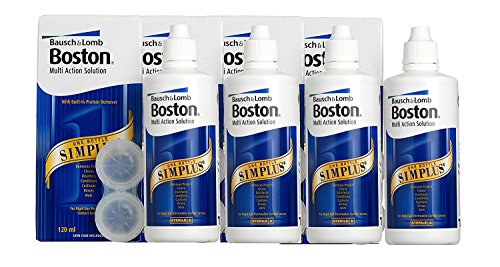Bausch & Lomb Boston Reinigungslösung Simplus Multi Action für RGP-Kontaktlinsen, 120 ml, 4 Flaschen