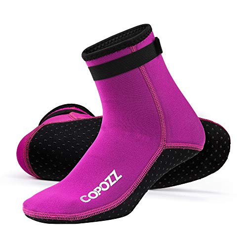 COPOZZ 3mm Tauchsocken Neoprensocken für Erwachsene Damen Herren, Dicke Tauchsocken Wassersport Schwimmen Socken für Schwimmen, Schnorcheln, Segeln, Surfen Wassersport