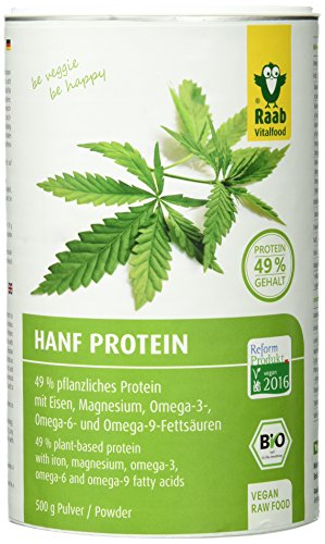 Raab Vitalfood Bio Hanfproteinpulver, 1er Pack (1 x 500 g) - Bio