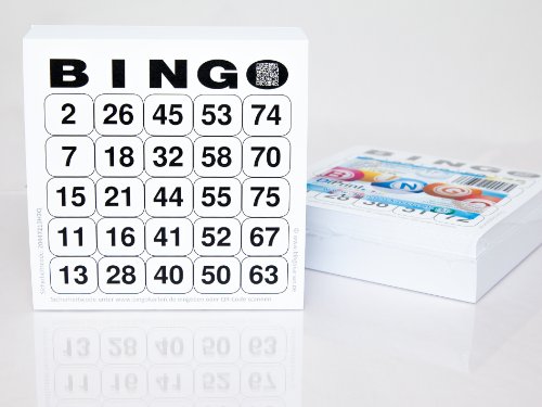 DiPrint 200 große Bingokarten für Senioren 25 aus 75 (weiß)