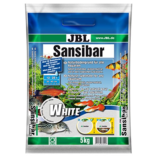 JBL Bodengrund Weiß für Süßwasser Aquarien, Sansibar White 5 kg, 67055
