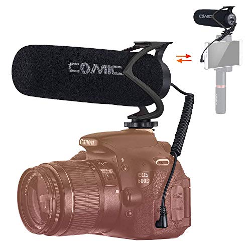 Comica Richtmikrofon Kamera Mikrofon Shotgun DSLR Video Mikrofon Kondensator für Videos Super-Kardioid CVM-V30LITE für Canon Sony Nikon Panasonic Camcorder Smartphone