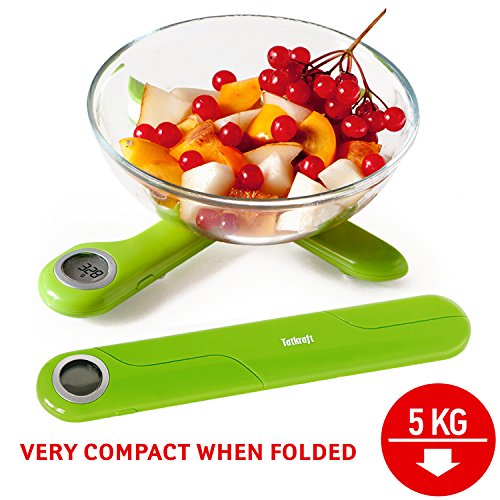 Tatkraft Compact Digitale Küchenwaage 5Kg Taschenwaage Taschengröße Zusammenklappbar