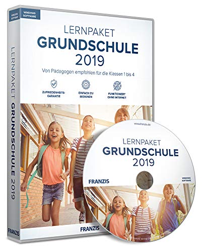FRANZIS Lernpaket Grundschule 2019|2019|Für die Klassen 1 bis 4|Ohne Abo|E-Learning Windows Software für Kinder|Disc|Disc