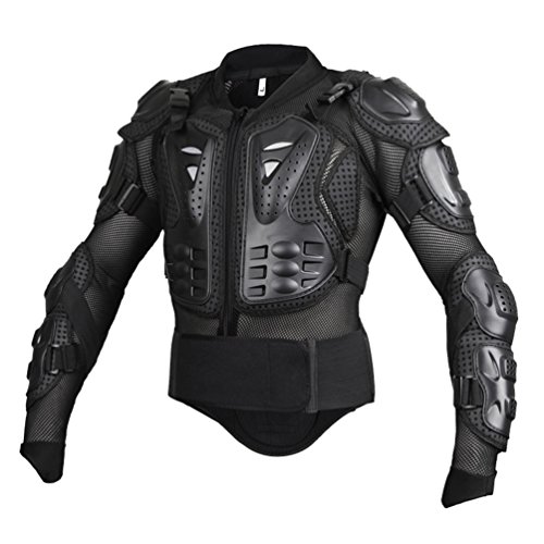 Dexinx Motorrad Radfahren Reiten Full Body Armor Rüstung Protector Professionelle Street Motocross Guard Shirt Jacke mit Rückenschutz Schwarz M