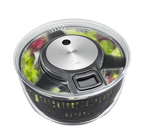 GEFU 28150 Salatschleuder SPEEDWING mit Ablaufsieb für Das Wasser und Einer Salatschüssel - Schonendes Schleudern