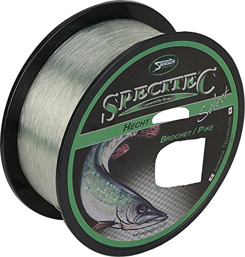 Specitec Hecht Schnur 0,35mm - Farbe: Light Green Transparent - Angelschnur monofil Zielfischschnur Hechtschnur