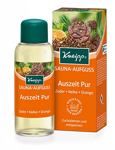 Kneipp Sauna-Aufguss Auszeit Pur Zeder, Nelke & Orange, 1er Pack (1 x 100 ml)