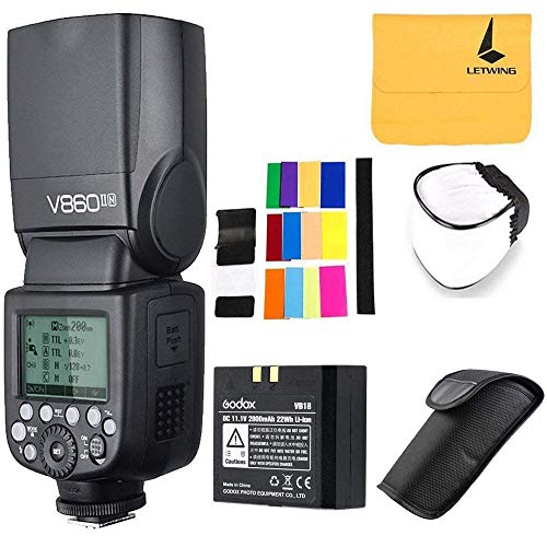 Godox V860IIN i-TTL 2.4G GN60 HSS Kamera Speedlite Blitzgerät Blitz mit 2000mAh Akku Für Nikon D800 D700 D7100 D5200 D5000 D300 D3100 D200 D70s D810 D610 D90 D750 Kamera(V860II-N)