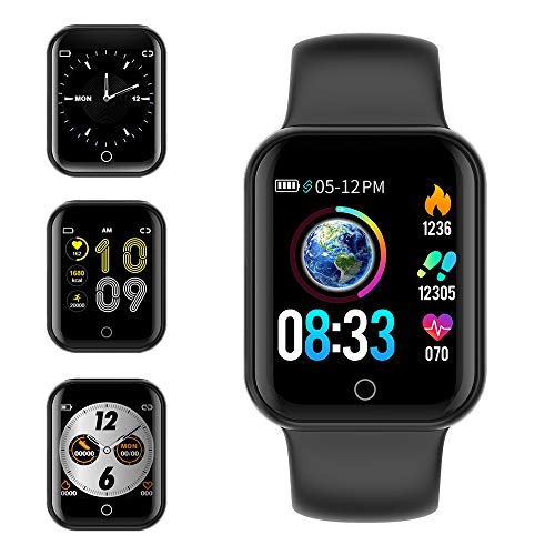 Smartwatch, KUNGIX Fitness Armband Uhr mit Blutdruckmessung IP68 Wasserdicht Smart Watch Mit Pulsmesser Schlafmonitor Schrittzähler Kalorienzähler Armbanduhr für Kinder Damen Herren