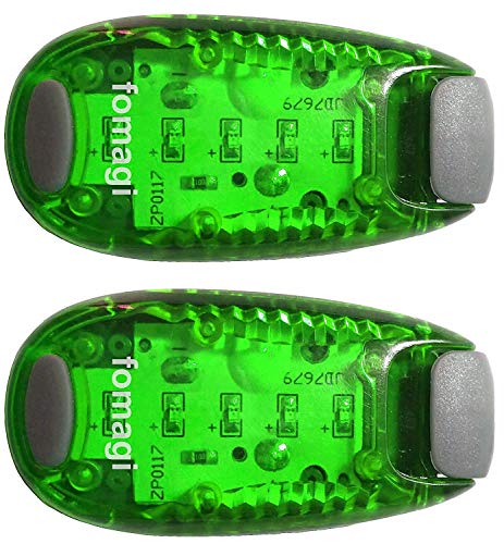 fomagi 2X Hunde Leuchtanhänger Sicherheits Clip-On LED Blinklicht (Grün)