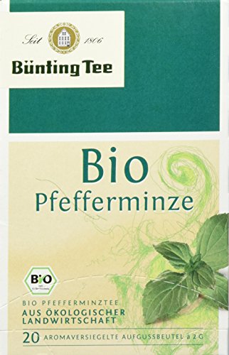Bünting Tee Bio Pfefferminze 20 x 2 g Beutel, 3er Pack (3 x 40 g)